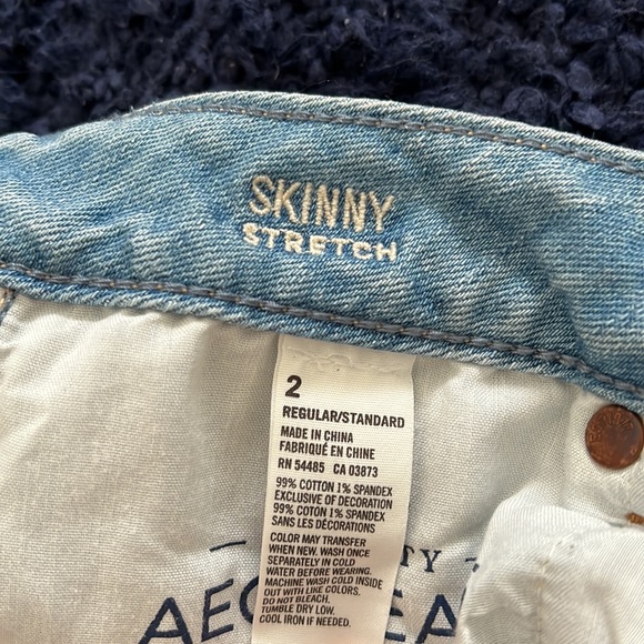 American Eagle Skinny Stretch Ripped Jeans - Picture 3 of 3